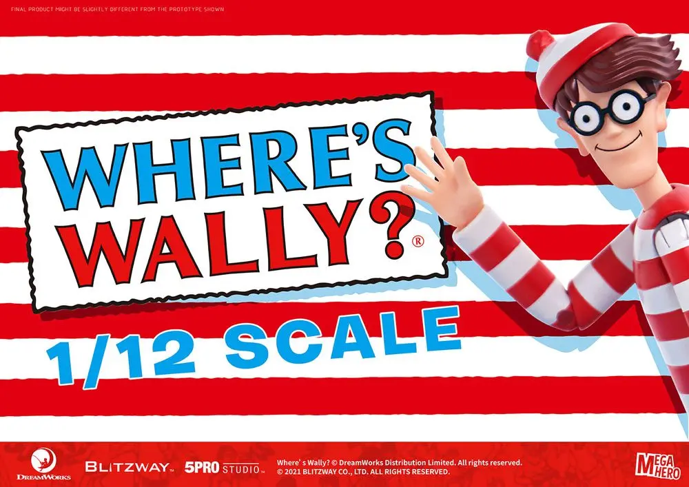Where's Wally? Mega Hero 1/12 Wally akciófigura 17 cm termékfotó