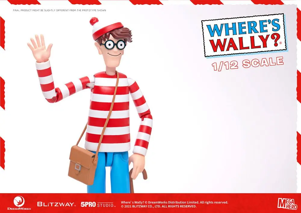 Where's Wally? Mega Hero 1/12 Wally akciófigura 17 cm termékfotó