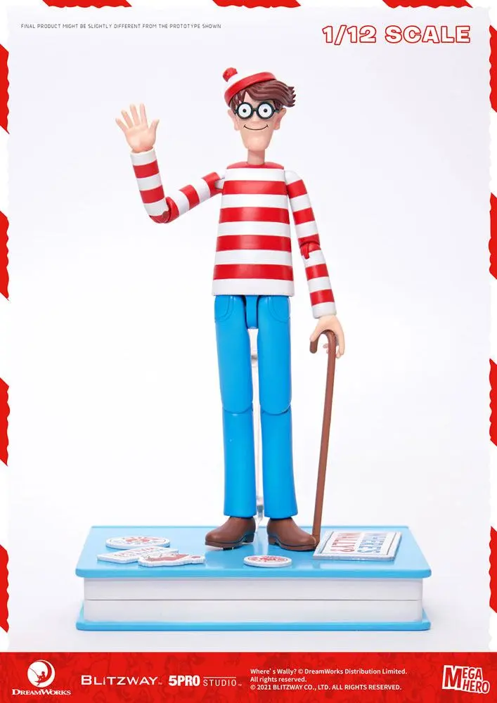 Where's Wally? Mega Hero 1/12 Wally akciófigura 17 cm termékfotó