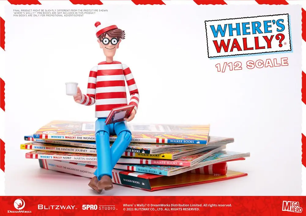 Where's Wally? Mega Hero 1/12 Wally akciófigura 17 cm termékfotó