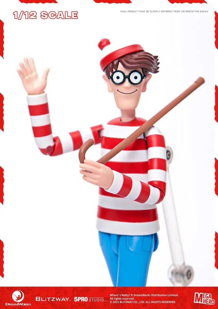 Where's Wally? Mega Hero 1/12 Wally akciófigura 17 cm termékfotó