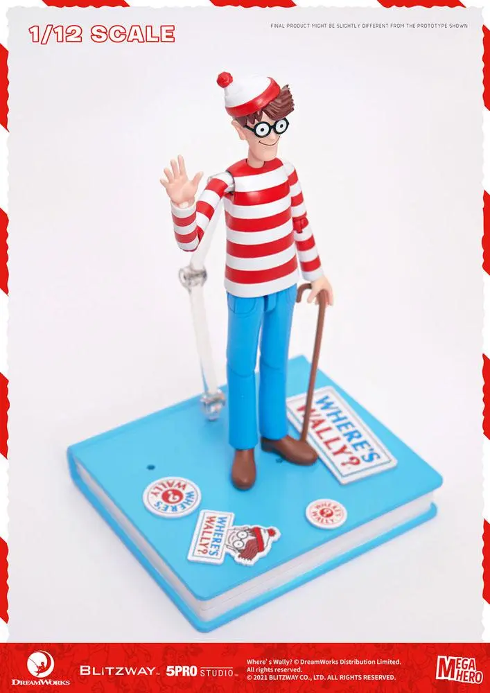 Where's Wally? Mega Hero 1/12 Wally akciófigura 17 cm termékfotó