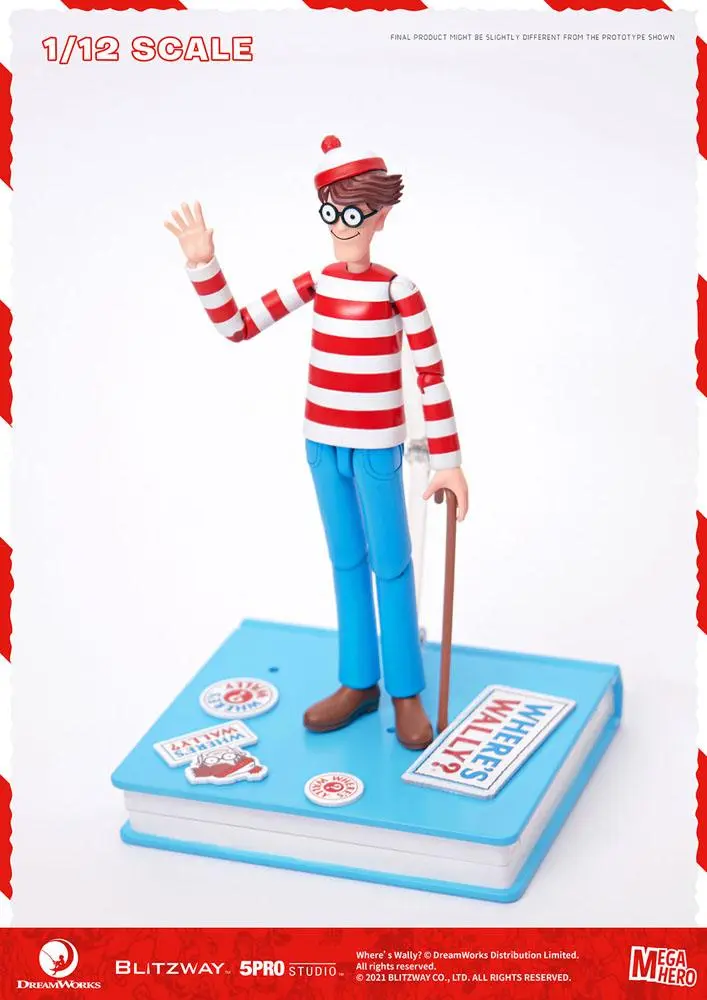 Where's Wally? Mega Hero 1/12 Wally akciófigura 17 cm termékfotó