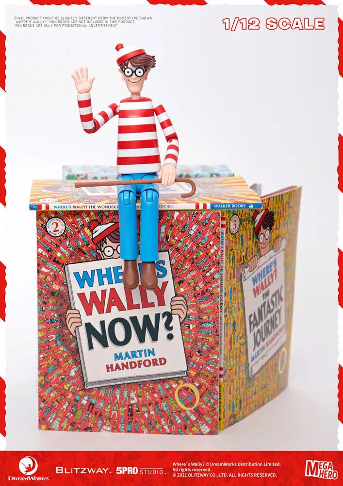 Where's Wally? Mega Hero 1/12 Wally akciófigura 17 cm termékfotó