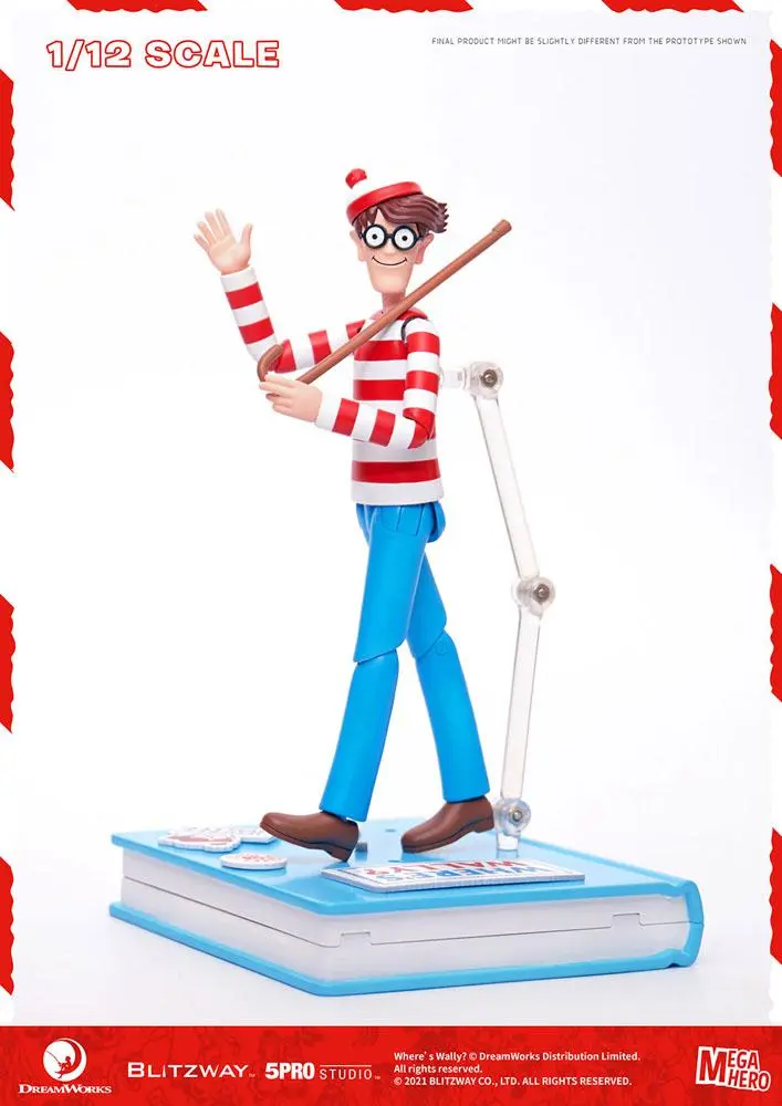 Where's Wally? Mega Hero 1/12 Wally akciófigura 17 cm termékfotó