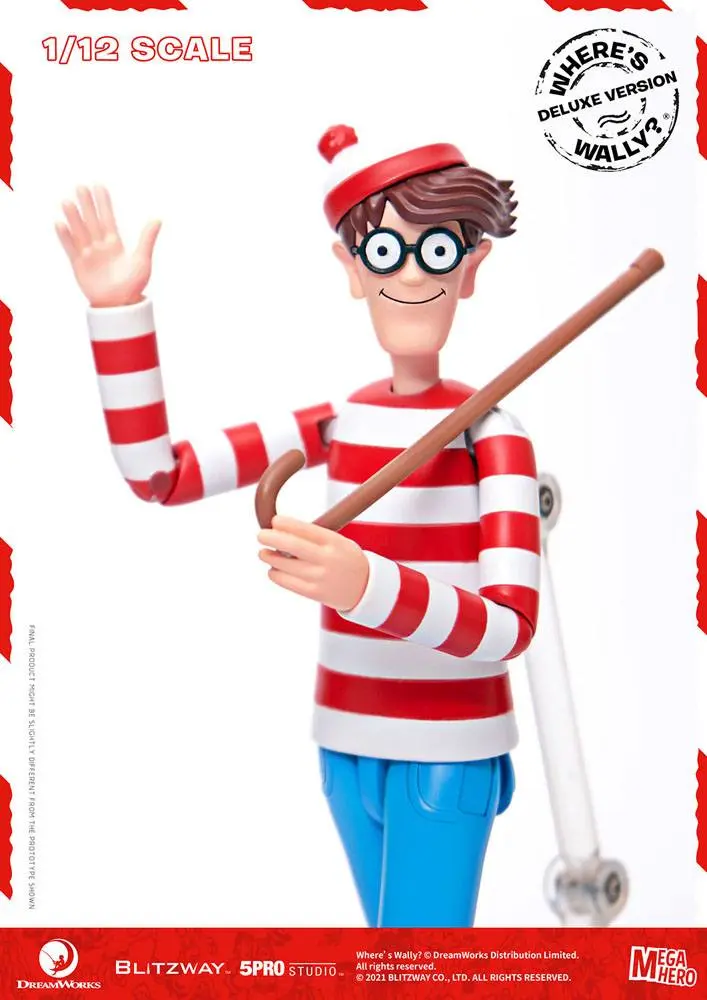 Where's Wally? Mega Hero 1/12 Wally DX Version akciófigura 20 cm termékfotó
