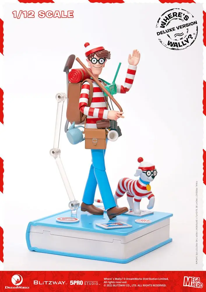 Where's Wally? Mega Hero 1/12 Wally DX Version akciófigura 20 cm termékfotó