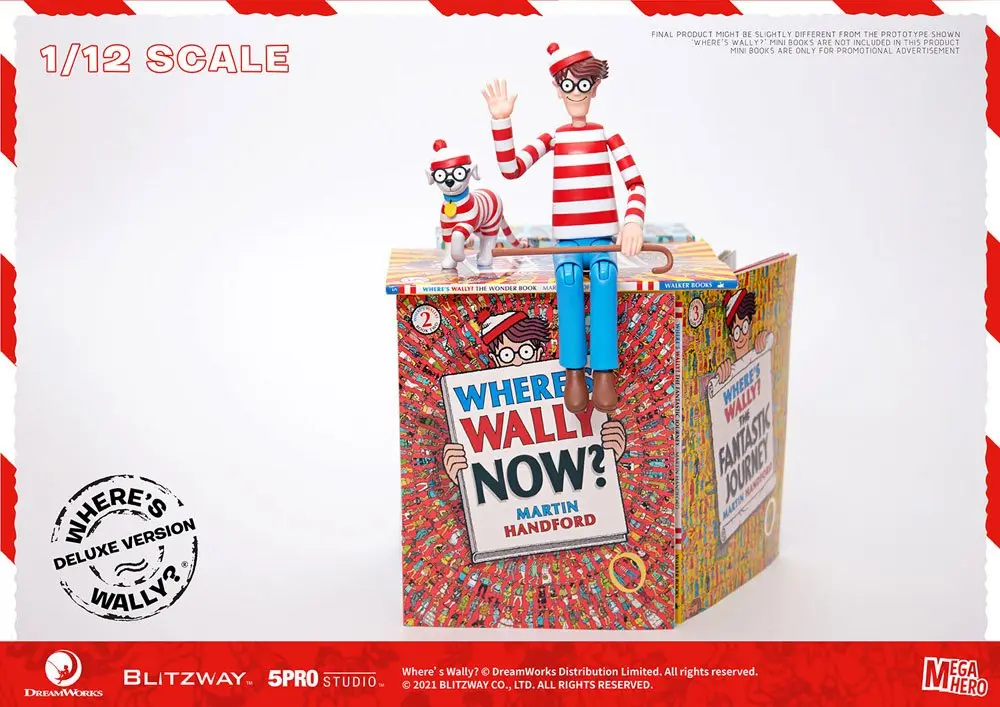 Where's Wally? Mega Hero 1/12 Wally DX Version akciófigura 20 cm termékfotó
