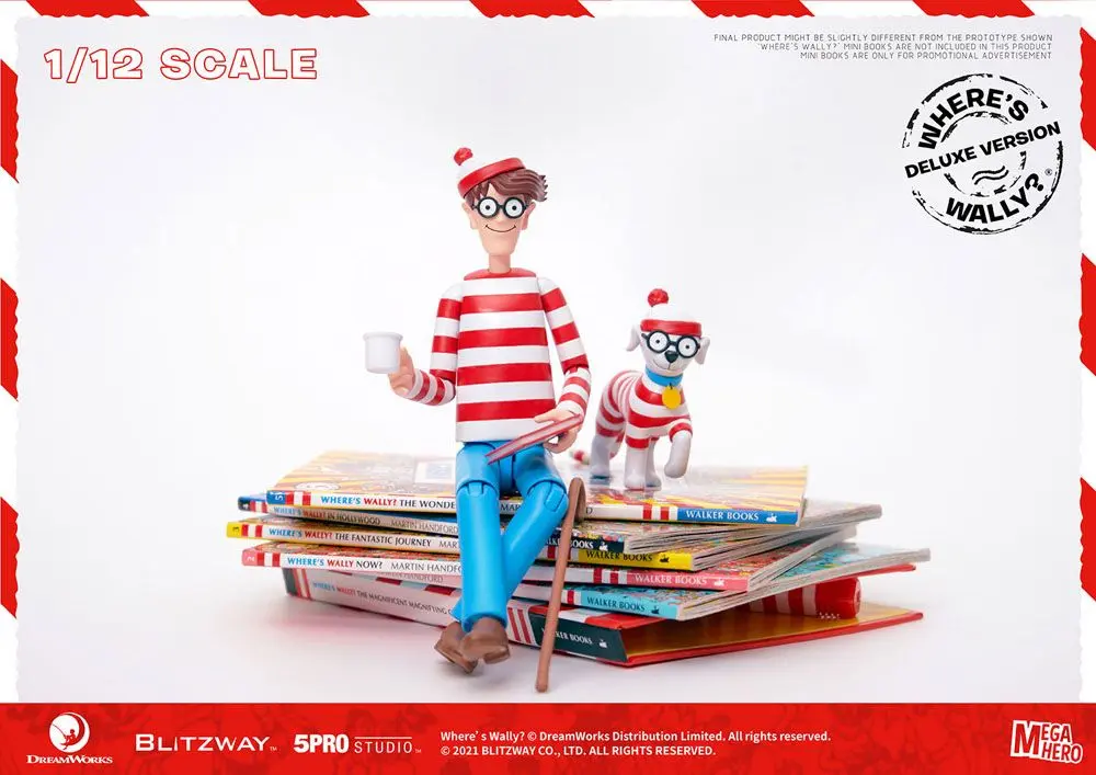 Where's Wally? Mega Hero 1/12 Wally DX Version akciófigura 20 cm termékfotó