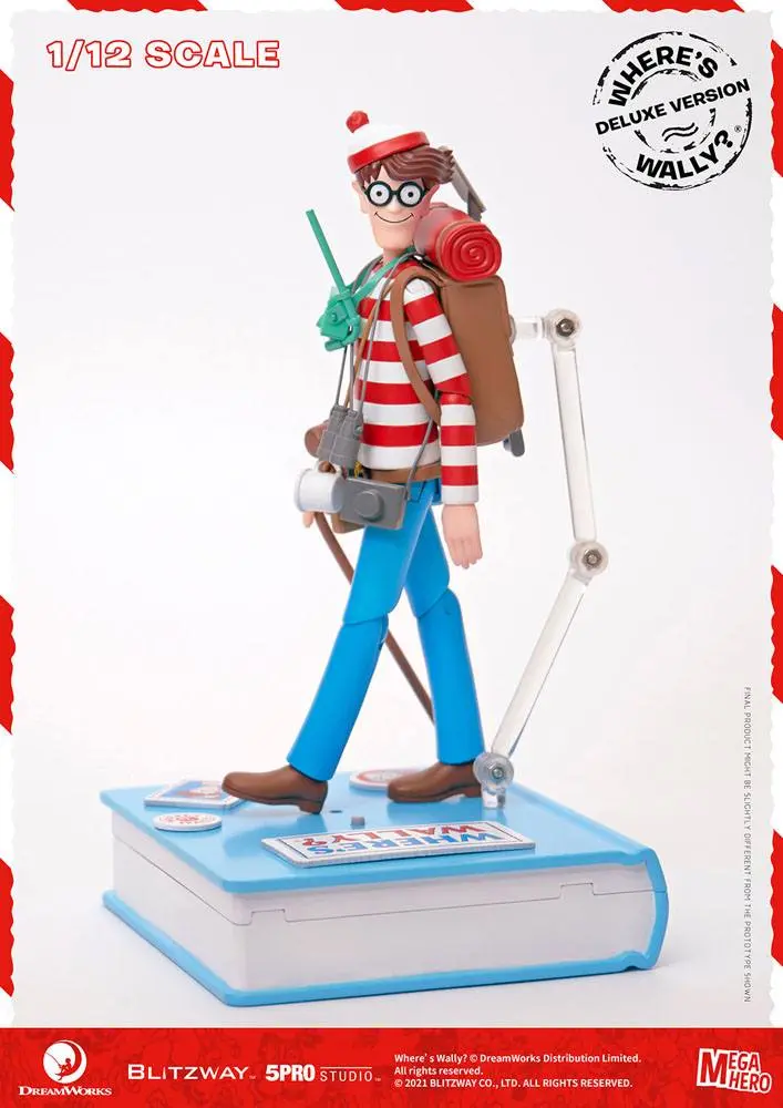 Where's Wally? Mega Hero 1/12 Wally DX Version akciófigura 20 cm termékfotó