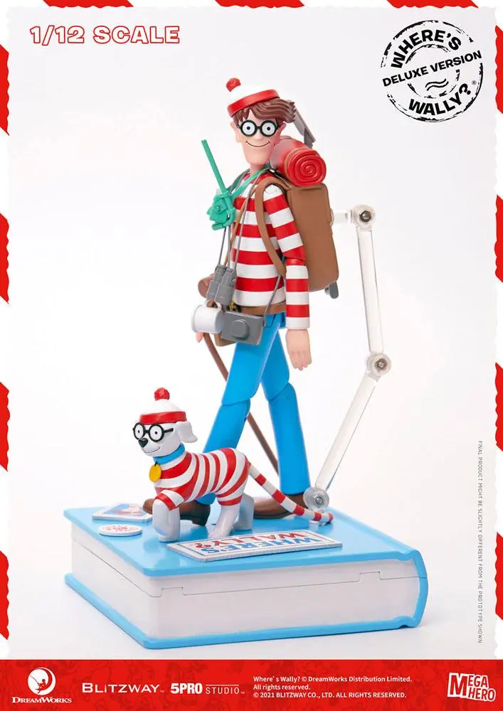 Where's Wally? Mega Hero 1/12 Wally DX Version akciófigura 20 cm termékfotó