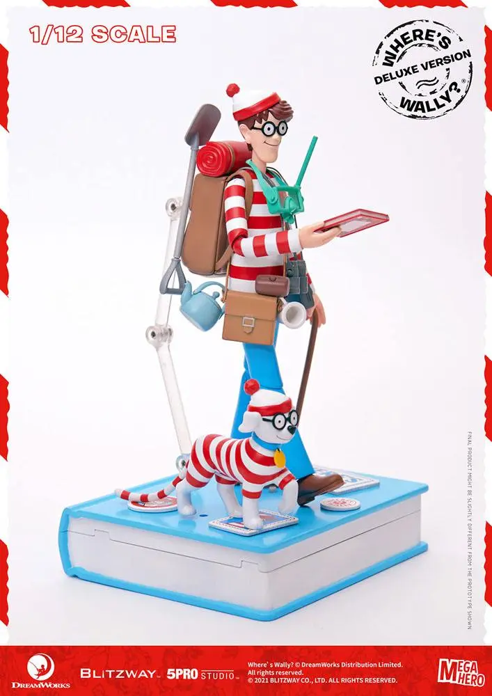 Where's Wally? Mega Hero 1/12 Wally DX Version akciófigura 20 cm termékfotó