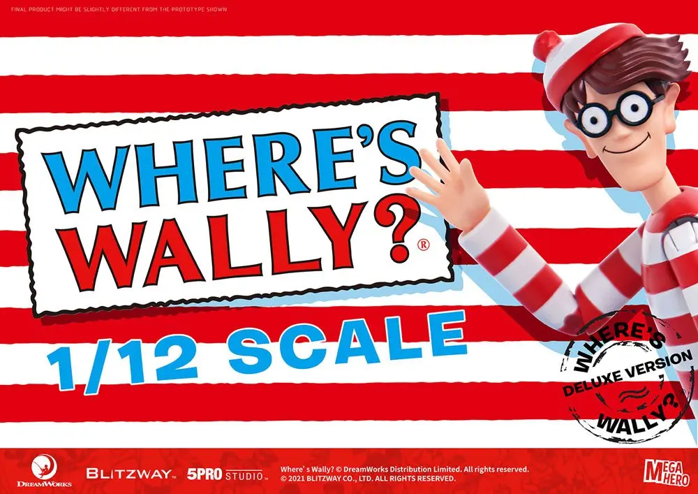 Where's Wally? Mega Hero 1/12 Wally DX Version akciófigura 20 cm termékfotó