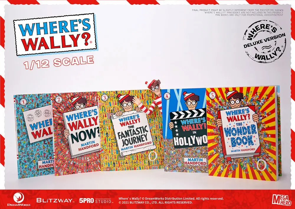 Where's Wally? Mega Hero 1/12 Wally DX Version akciófigura 20 cm termékfotó