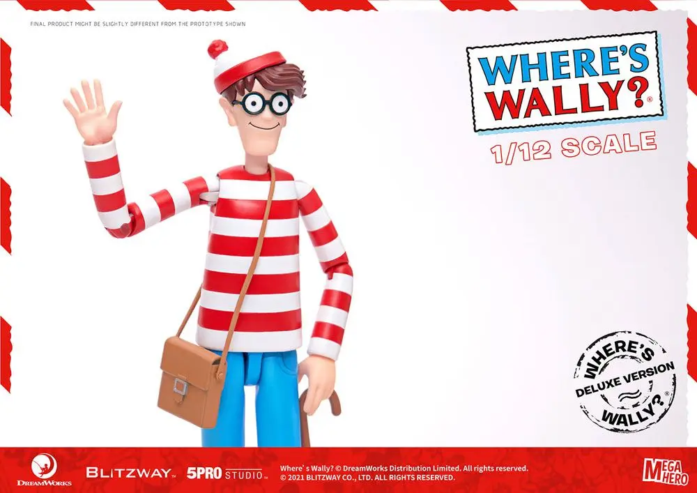 Where's Wally? Mega Hero 1/12 Wally DX Version akciófigura 20 cm termékfotó