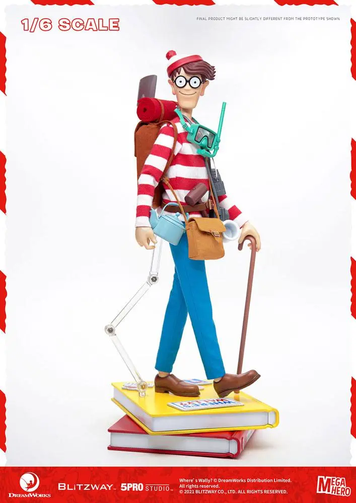 Where's Wally? Mega Hero 1/6 Wally akciófigura 34 cm termékfotó