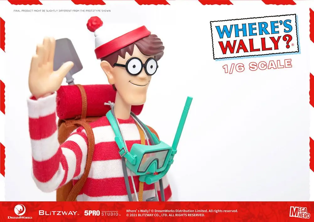 Where's Wally? Mega Hero 1/6 Wally akciófigura 34 cm termékfotó