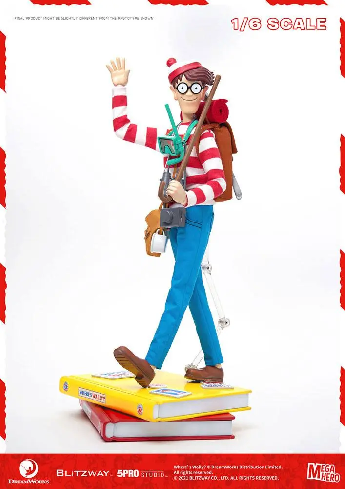 Where's Wally? Mega Hero 1/6 Wally akciófigura 34 cm termékfotó