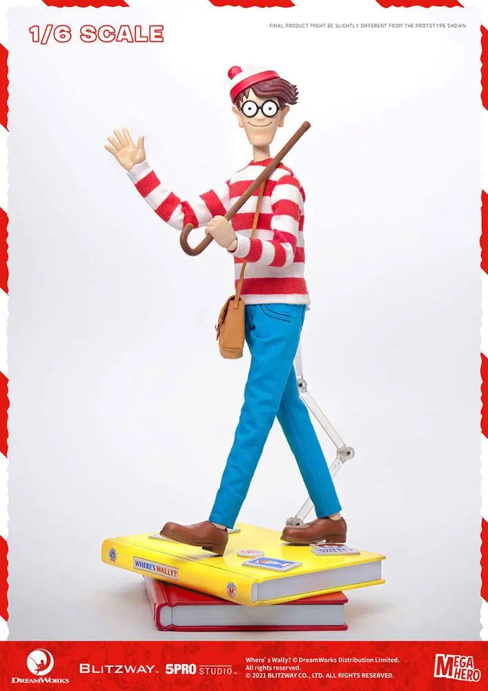 Where's Wally? Mega Hero 1/6 Wally akciófigura 34 cm termékfotó