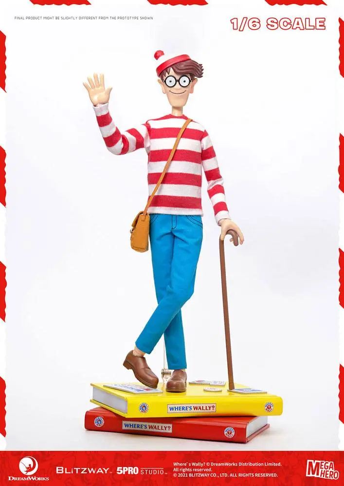 Where's Wally? Mega Hero 1/6 Wally akciófigura 34 cm termékfotó