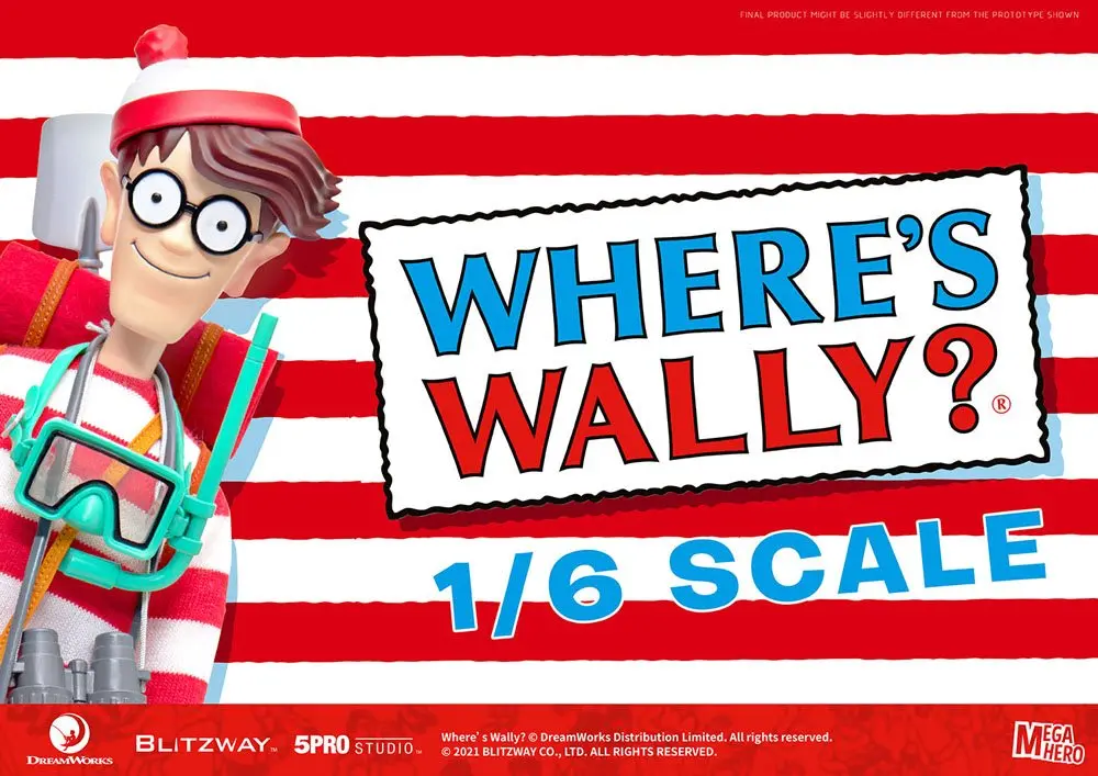 Where's Wally? Mega Hero 1/6 Wally akciófigura 34 cm termékfotó