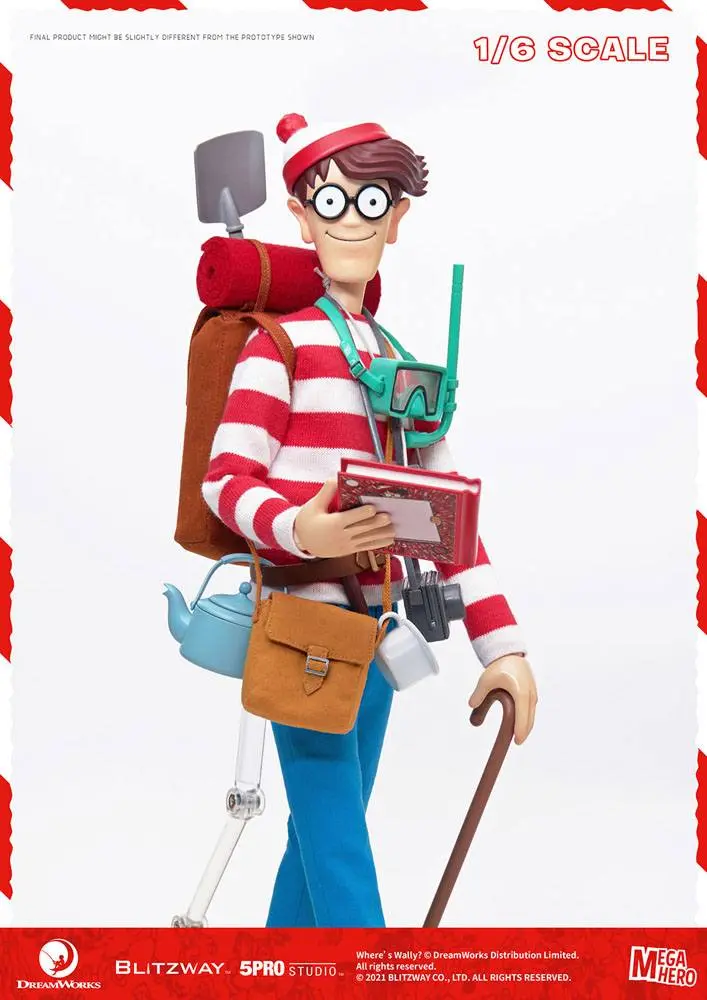 Where's Wally? Mega Hero 1/6 Wally akciófigura 34 cm termékfotó