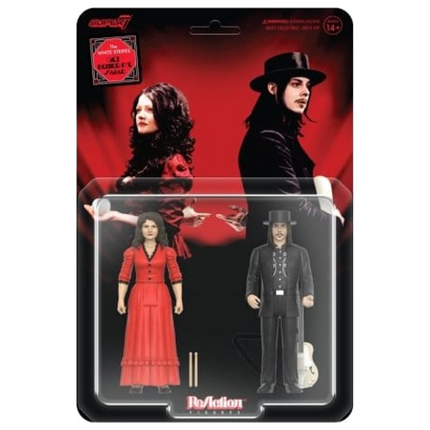 White Stripes ReAction Action 2 db-os figura csomag Wave 01 The White csíkos (Get Behind Me Satan) 10 cm termékfotó
