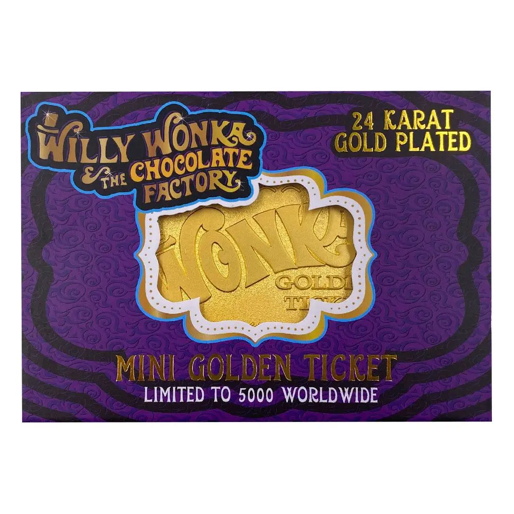Willy Wonka &amp; the Chocolate Factory Mini Golden Ticket replika (aranyozott) termékfotó