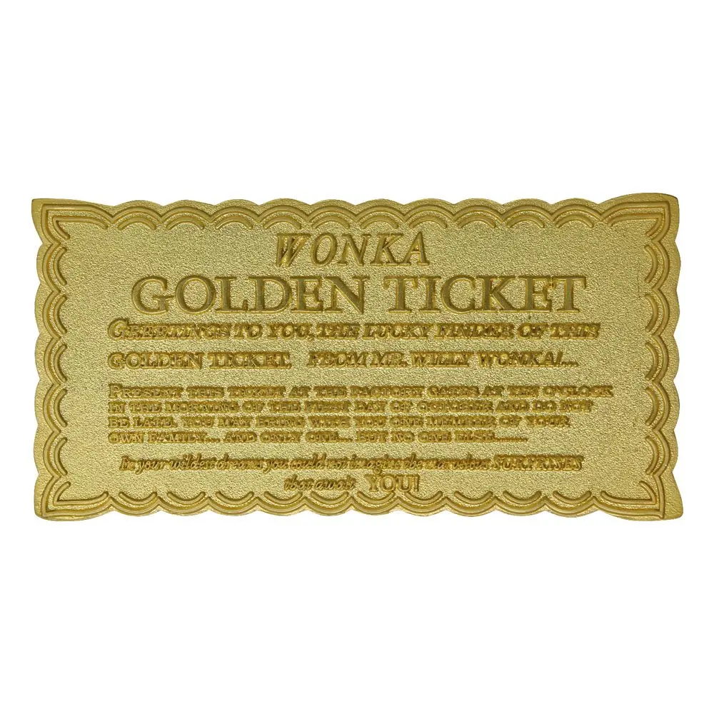 Willy Wonka &amp; the Chocolate Factory Mini Golden Ticket replika (aranyozott) termékfotó