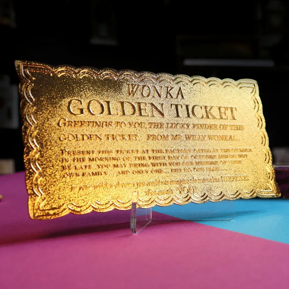 Willy Wonka &amp; the Chocolate Factory replika Mini Golden Ticket termékfotó