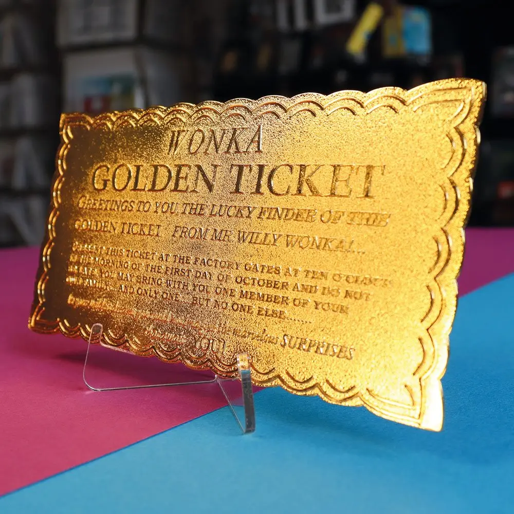 Willy Wonka &amp; the Chocolate Factory replika Mini Golden Ticket termékfotó