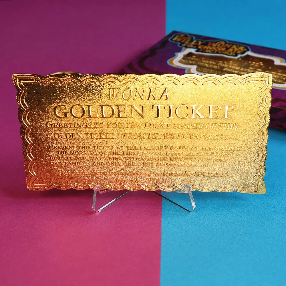 Willy Wonka &amp; the Chocolate Factory replika Mini Golden Ticket termékfotó