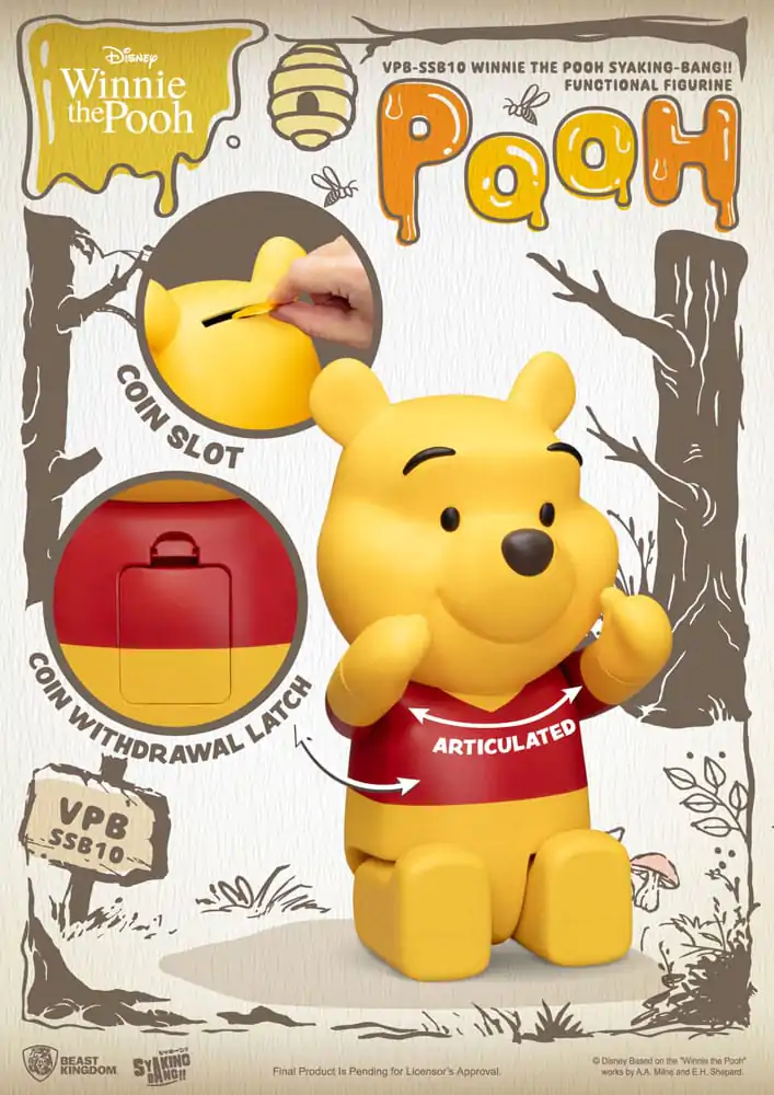 Winnie the Pooh Syaking Bang persely akciófigura 31 cm termékfotó