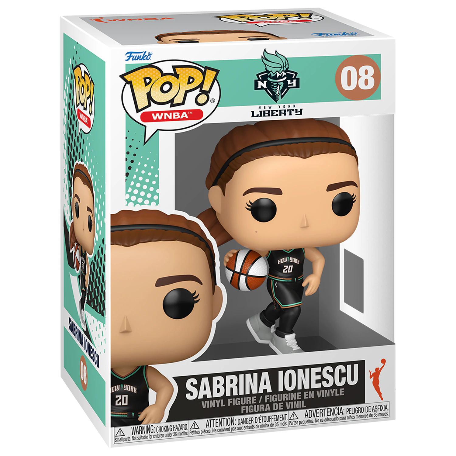 WNBA Legends Funko POP! Sports Vinyl figura Liberty- Sabrina Ionescu 9 cm termékfotó