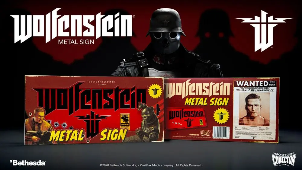 Wolfenstein The New Colossus fémtábla termékfotó