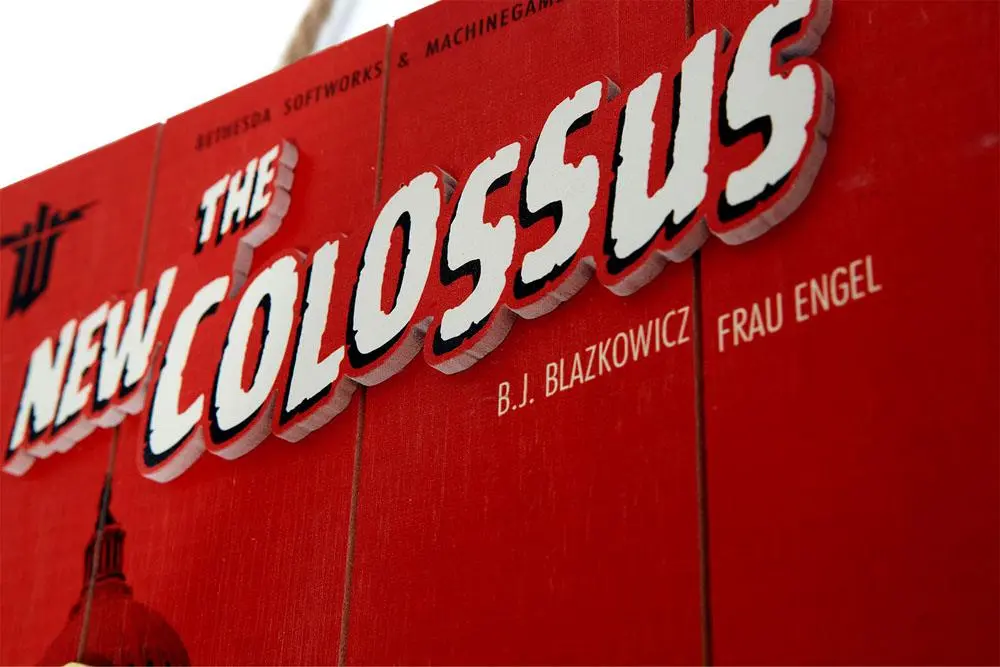Wolfenstein WoodArts 3D Wooden Wall Art The New Colossus 30 x 40 cm termékfotó