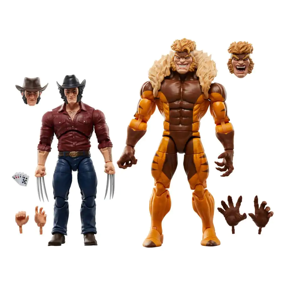 Wolverine 50th Anniversary Marvel Legends Marvel's Logan & Sabretooth 2 db-os akciófigura csomag termékfotó