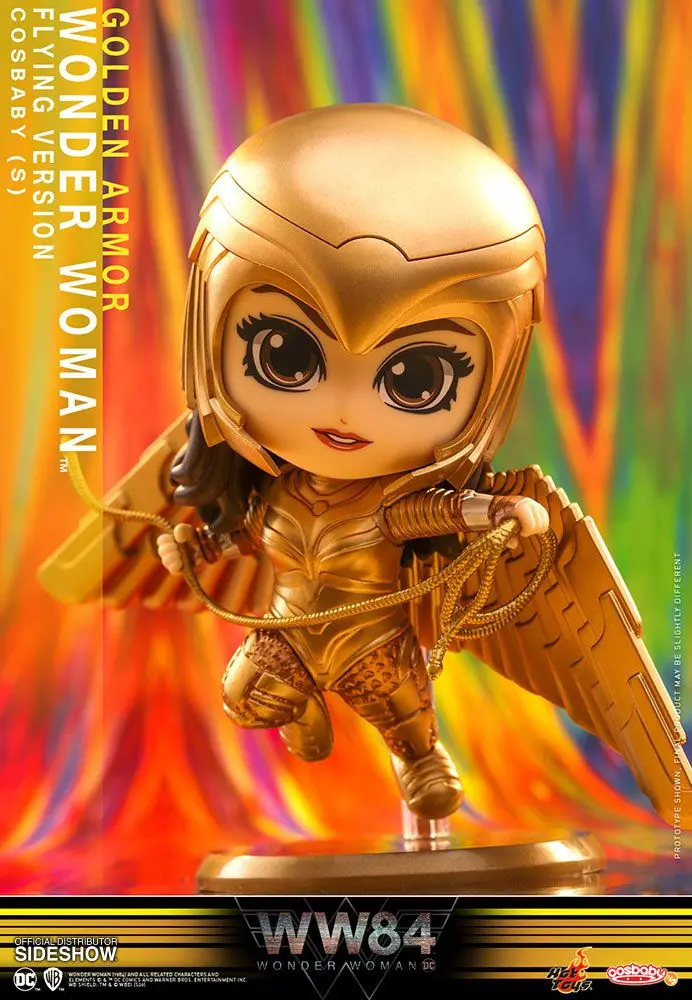 Wonder Woman 1984 Cosbaby (S) Mini Figure Golden Armor Wonder Woman (Flying Version) 10 cm termékfotó