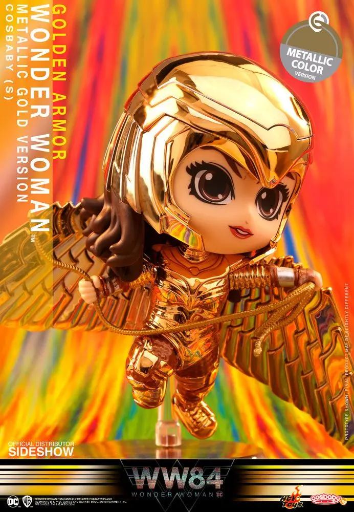 Wonder Woman 1984 Cosbaby (S) Mini figura Golden Armor Wonder Woman (Metallic Gold Version) 10 cm termékfotó
