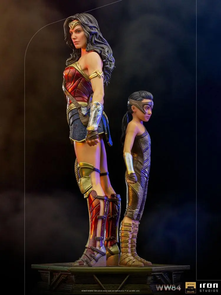 Wonder Woman 1984 Deluxe Art Scale 1/10 Wonder Woman &amp; Young Diana szobor figura 20 cm termékfotó