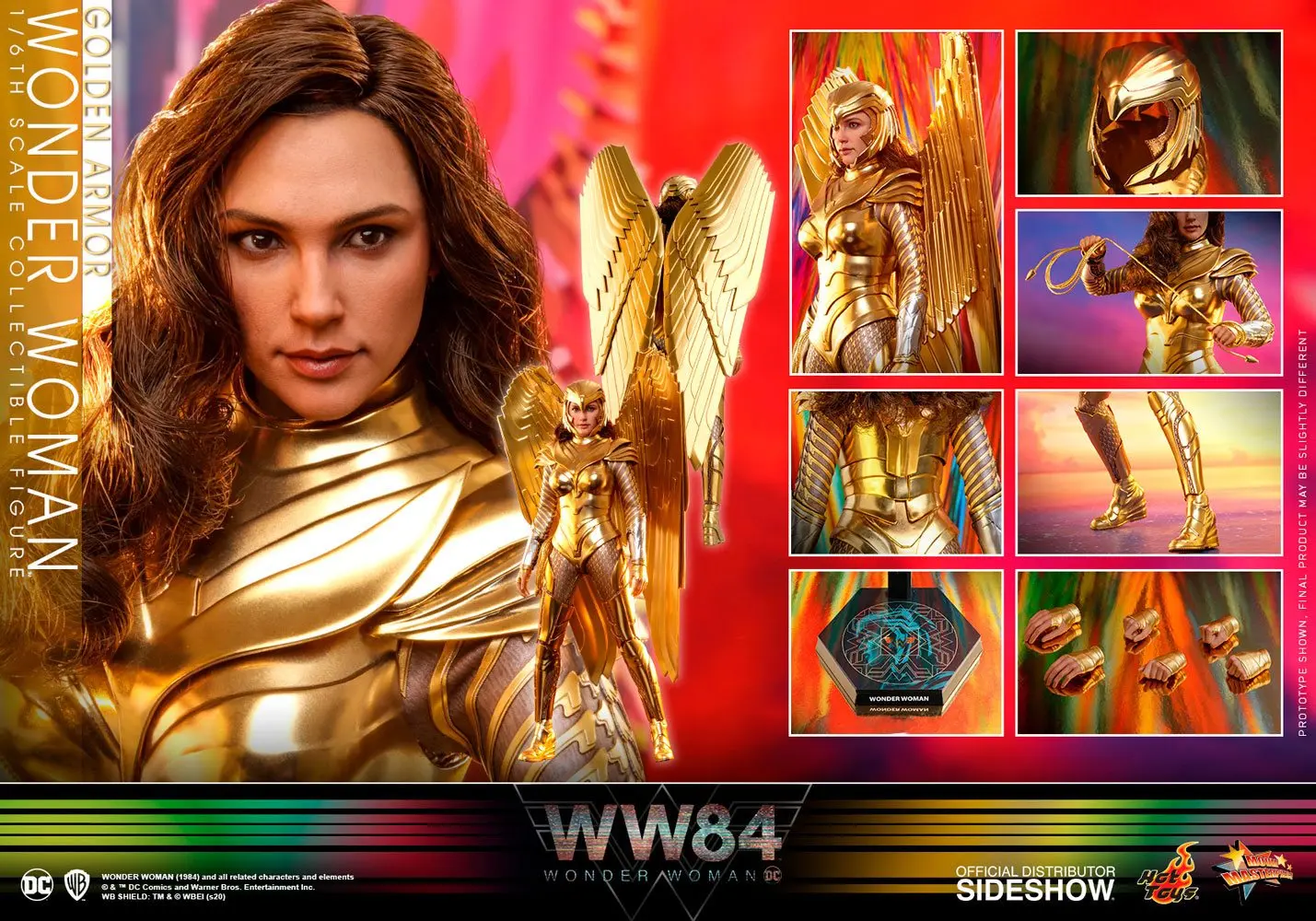 Wonder Woman 1984 Movie Masterpiece 1/6 Golden Armor Wonder Woman akciófigura 30 cm termékfotó