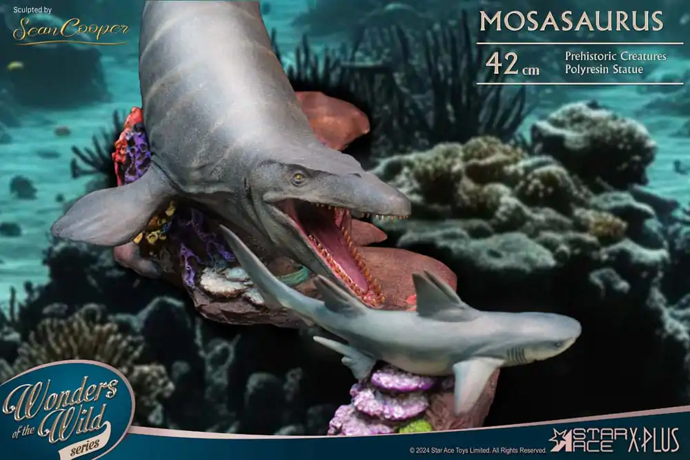 Wonders of the Wild Mosasaurus (DX) szobor figura 42 cm termékfotó