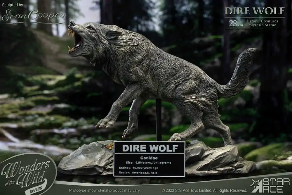 Wonders of the Wild Series Dire Wolf szobor figura 28 cm termékfotó