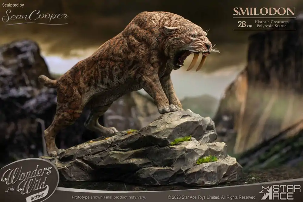Wonders of the Wild Series Smilodon szobor figura 28 cm termékfotó