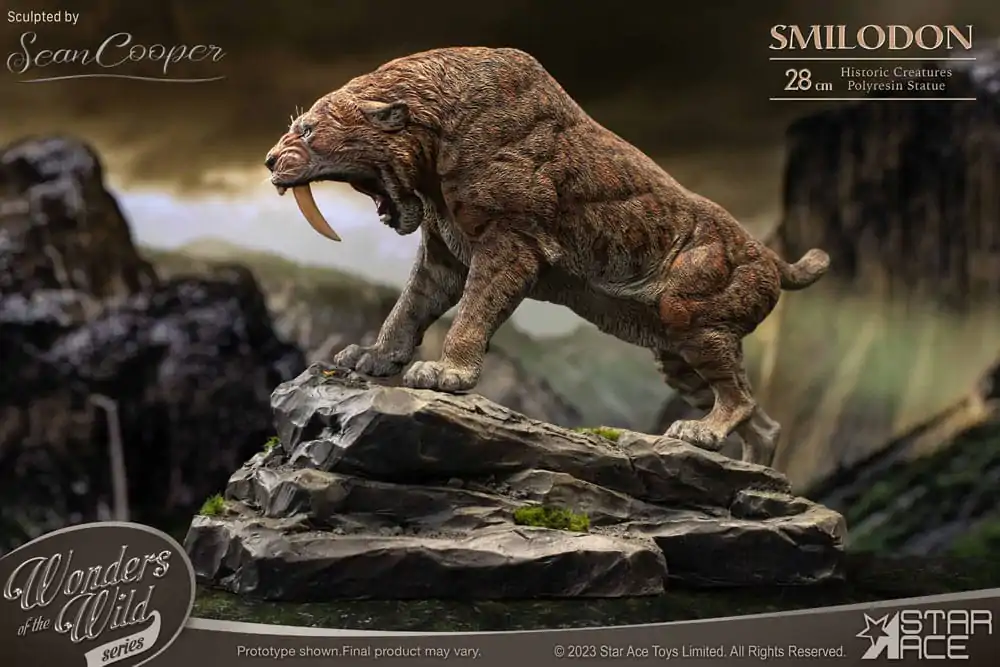Wonders of the Wild Series Smilodon szobor figura 28 cm termékfotó