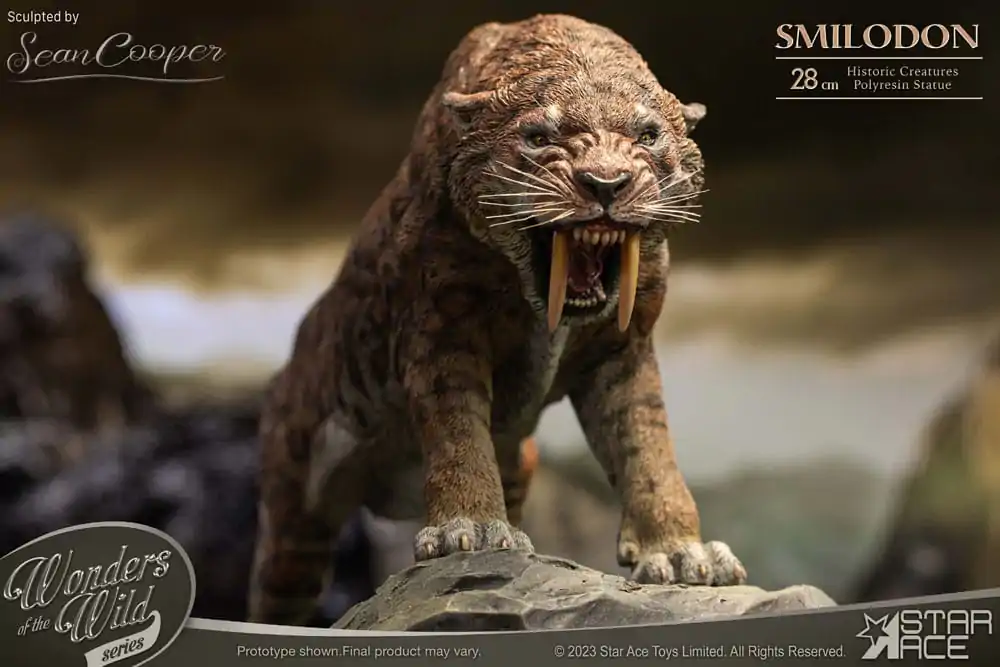 Wonders of the Wild Series Smilodon szobor figura 28 cm termékfotó