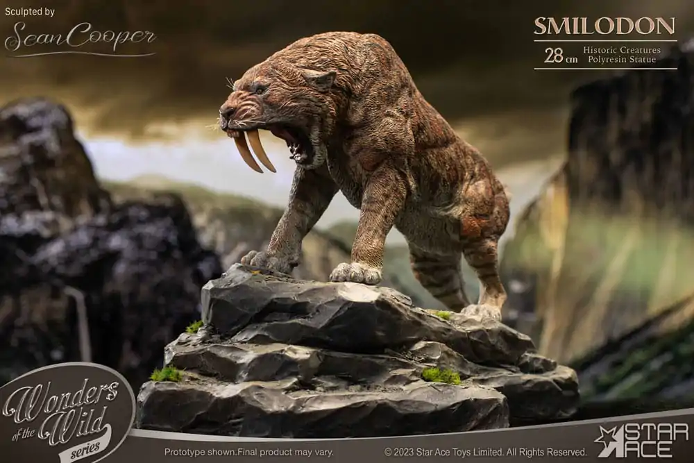 Wonders of the Wild Series Smilodon szobor figura 28 cm termékfotó