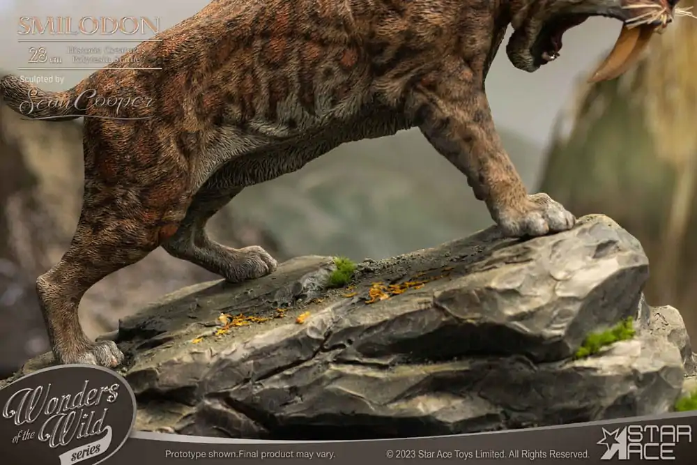 Wonders of the Wild Series Smilodon szobor figura 28 cm termékfotó