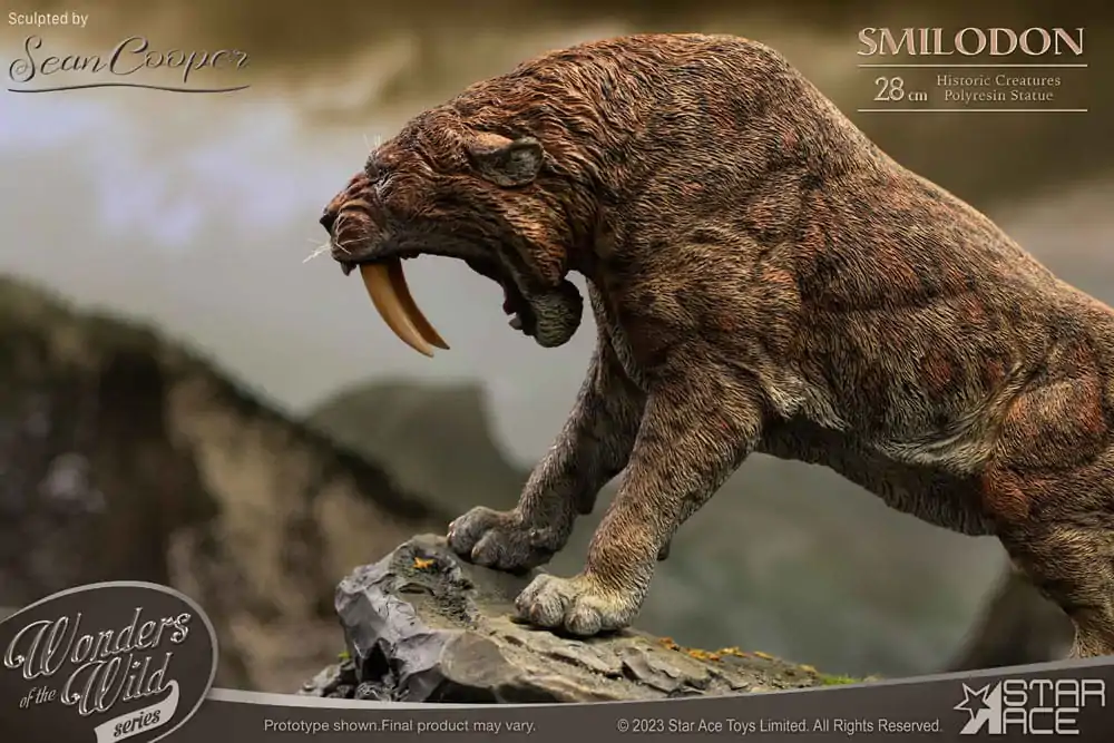Wonders of the Wild Series Smilodon szobor figura 28 cm termékfotó
