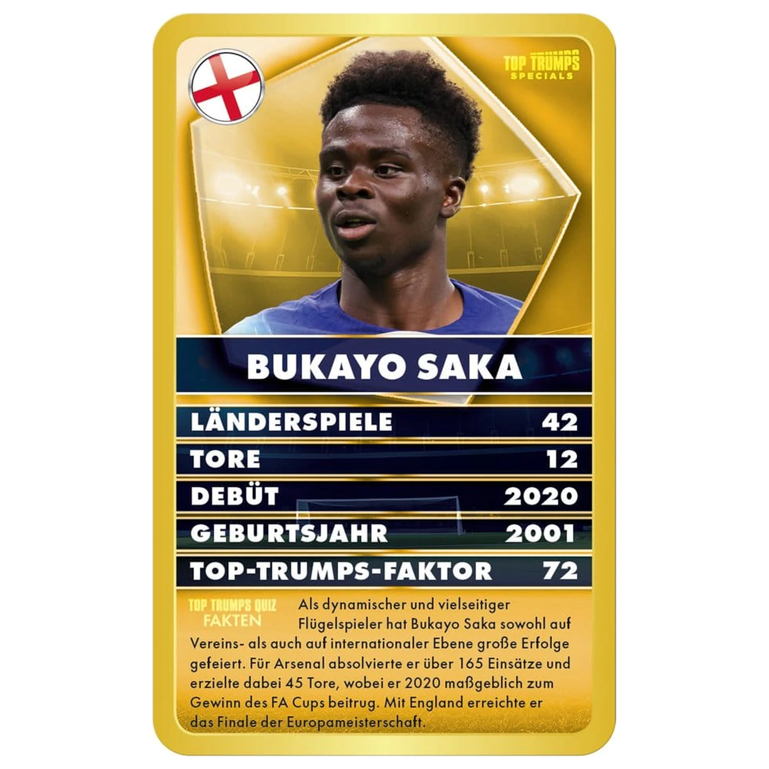 World Football Stars 6 Top Trumps német nyelvű kártyajáték  termékfotó